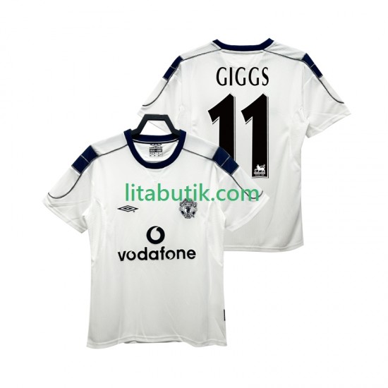 Manchester United GIGGS 11 2000 2001 Retro Män Borta Fotbollströja Kortärmad