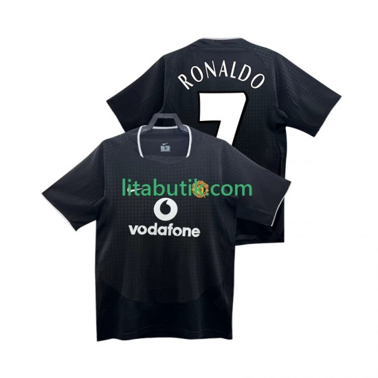 Manchester United RONALDO 7 Retro Män Borta Fotbollströja 2002 2004 Kortärmad
