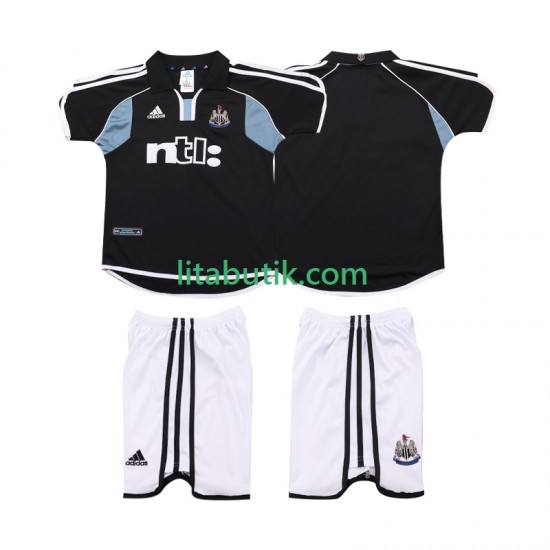 Newcastle United 2000 2001 Retro Barn Borta Fotbollströja Kortärmad