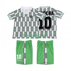 Nigeria OKOCHA 10 1994 Retro Barn Borta Fotbollströja Kortärmad
