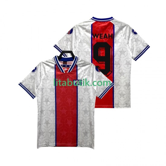 Paris Saint-Germain WEAH 9 1994 1995 Retro Män Borta Fotbollströja Kortärmad