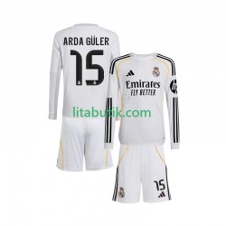 Real Madrid Arda Guler 15 Barn Hemma Fotbollströja 2025-2026 Långärmad Real Madrid Arda Guler 15 Barn Hemma Fotbollströja 2025-2026 Långärmad