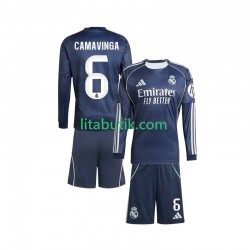 Real Madrid Camavinga 6 Barn Borta Fotbollströja 2025-2026 Långärmad Real Madrid Camavinga 6 Barn Borta Fotbollströja 2025-2026 Långärmad