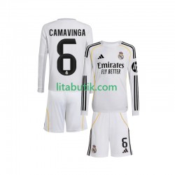 Real Madrid Camavinga 6 Barn Hemma Fotbollströja 2025-2026 Långärmad Real Madrid Camavinga 6 Barn Hemma Fotbollströja 2025-2026 Långärmad