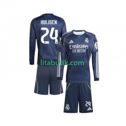 Real Madrid Huijsen 24 Barn Borta Fotbollströja 2025-2026 Långärmad