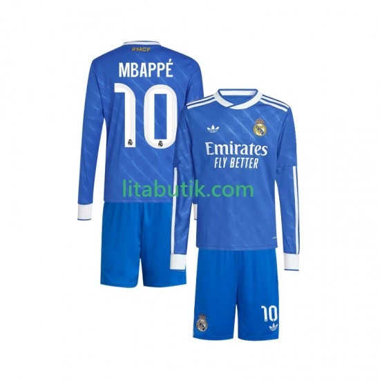 Real Madrid Mbappé Kylian 10 Barn Tredje Fotbollströja 2025-2026 Långärmad