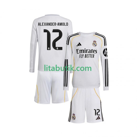 Real Madrid Trent Alexander-Arnold 12 Barn Hemma Fotbollströja 2025-2026 Långärmad