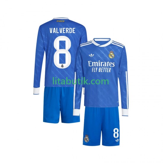 Real Madrid Valverde 8 Barn Tredje Fotbollströja 2025-2026 Långärmad