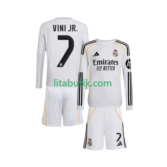 Real Madrid Vinicius Junior 7 Barn Hemma Fotbollströja 2025-2026 Långärmad