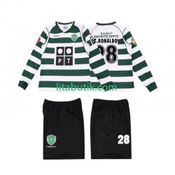 Sporting Lissabon Cristiano Ronaldo 28 2001 2003 Retro Barn Hemma Fotbollströja Långärmad
