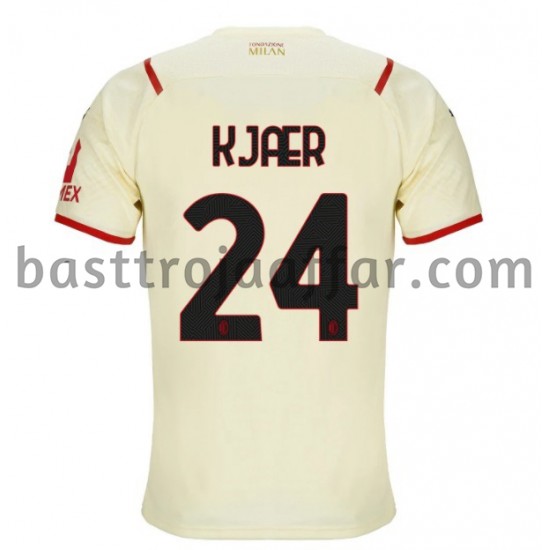 AC Milan Simon Kjaer 24 Borta Fotbollströja 2021-2022 Kortärmad