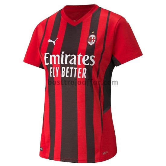 AC Milan Dam Hemma Fotbollströja 2021-2022 Kortärmad