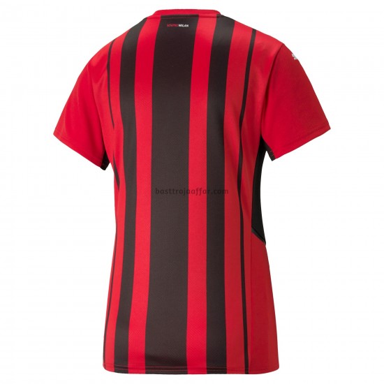 AC Milan Dam Hemma Fotbollströja 2021-2022 Kortärmad