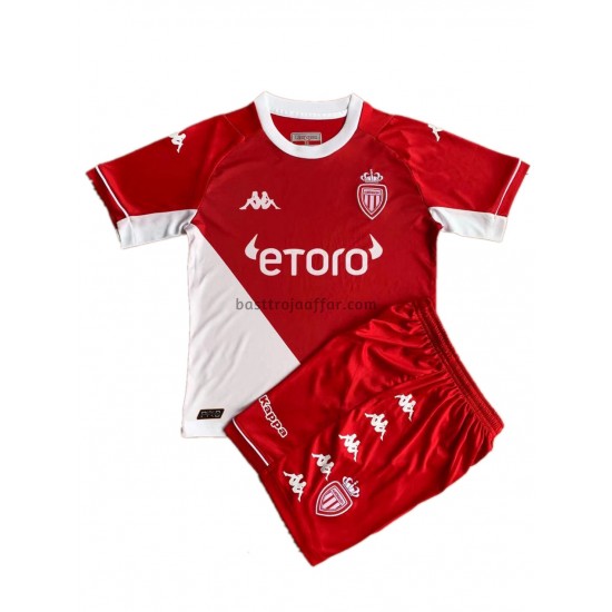 AS Monaco Barn Hemma Fotbollströja 2021-2022 Kortärmad