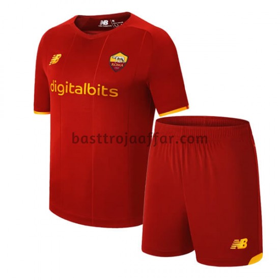 AS Roma Barn Hemma Fotbollströja 2021-2022 Kortärmad