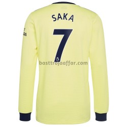 Arsenal Bukayo Saka 7 Borta Fotbollströja 2021-2022 Långärmad