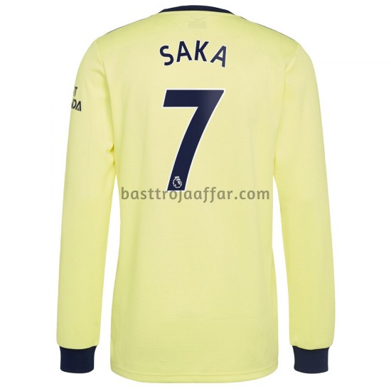 Arsenal Bukayo Saka 7 Borta Fotbollströja 2021-2022 Långärmad