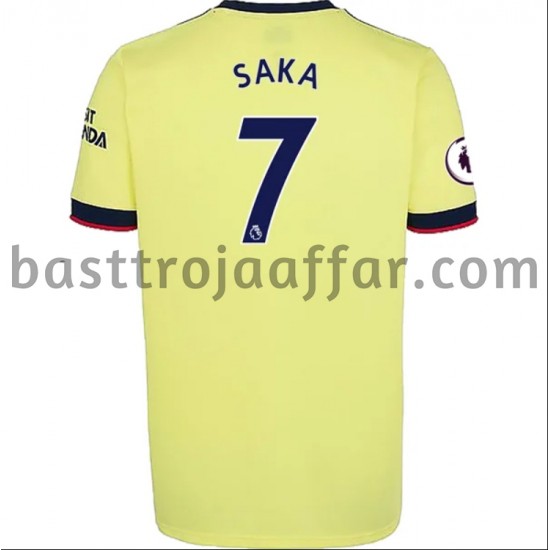 Arsenal Bukayo Saka 7 Borta Fotbollströja 2021-2022 Kortärmad