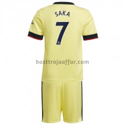 Arsenal Bukayo Saka 7 Barn Borta Fotbollströja 2021-2022 Kortärmad