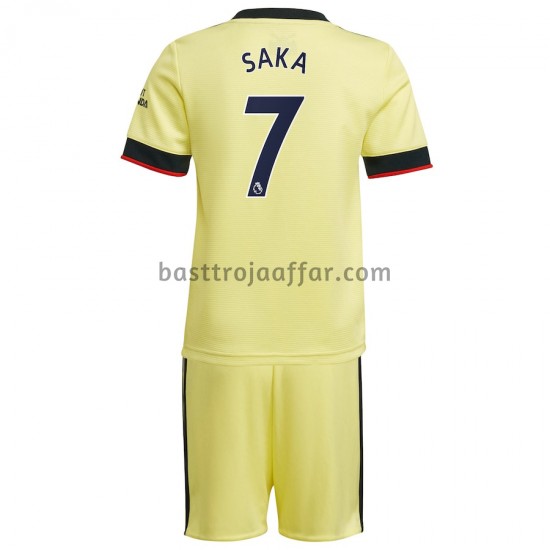 Arsenal Bukayo Saka 7 Barn Borta Fotbollströja 2021-2022 Kortärmad