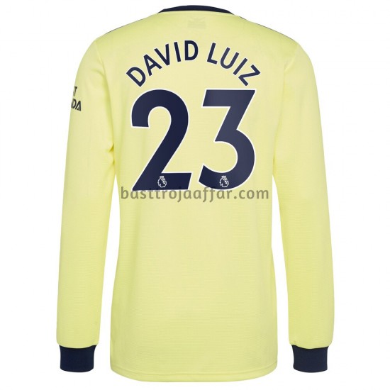 Arsenal David Luiz 23 Borta Fotbollströja 2021-2022 Långärmad