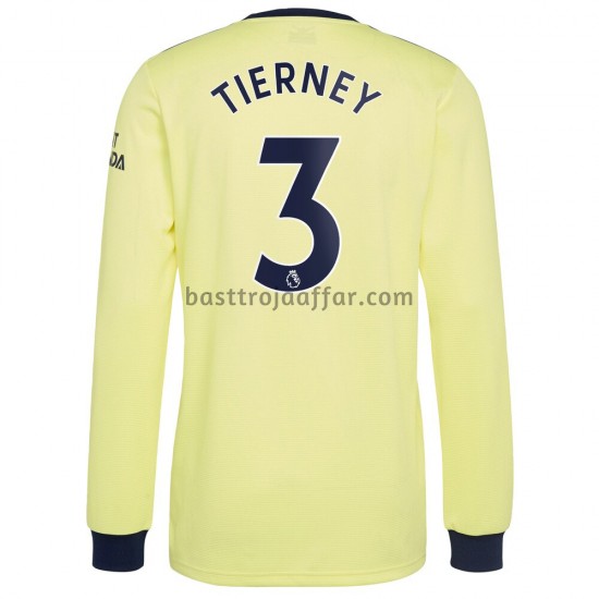 Arsenal Kieran Tierney 3 Borta Fotbollströja 2021-2022 Långärmad