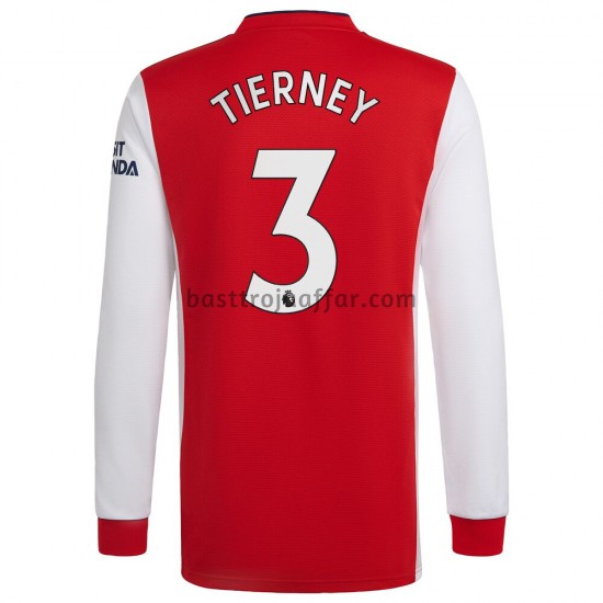 Arsenal Kieran Tierney 3 Hemma Fotbollströja 2021-2022 Långärmad