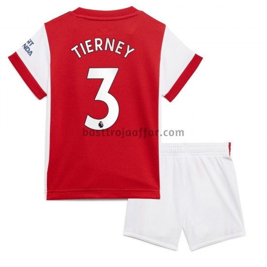Arsenal Kieran Tierney 3 Barn Hemma Fotbollströja 2021-2022 Kortärmad