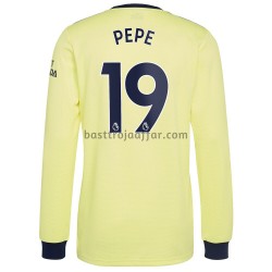 Arsenal Nicolas Pepe 19 Borta Fotbollströja 2021-2022 Långärmad Arsenal Nicolas Pepe 19 Borta Fotbollströja 2021-2022 Långärmad