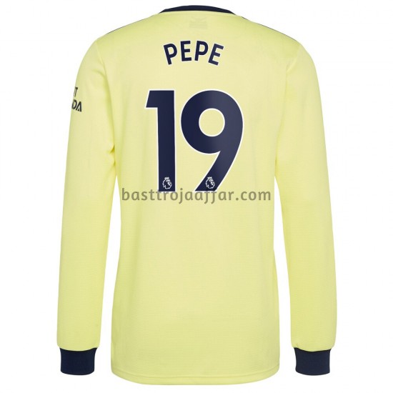 Arsenal Nicolas Pepe 19 Borta Fotbollströja 2021-2022 Långärmad