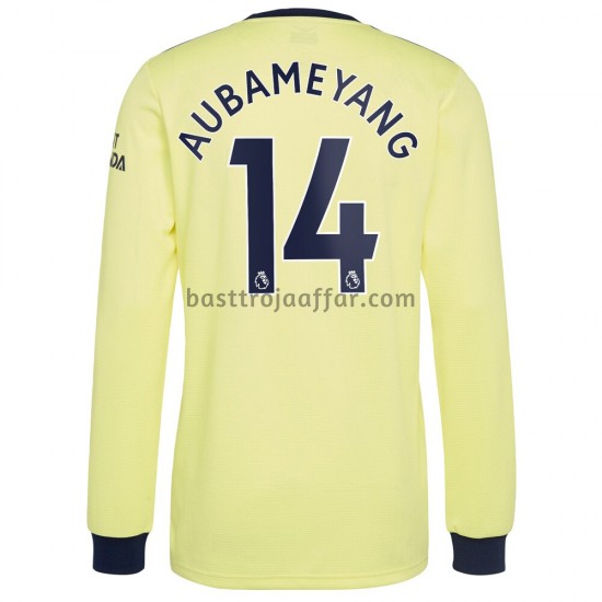 Arsenal Pierre-Emerick Aubameyang 14 Borta Fotbollströja 2021-2022 Långärmad