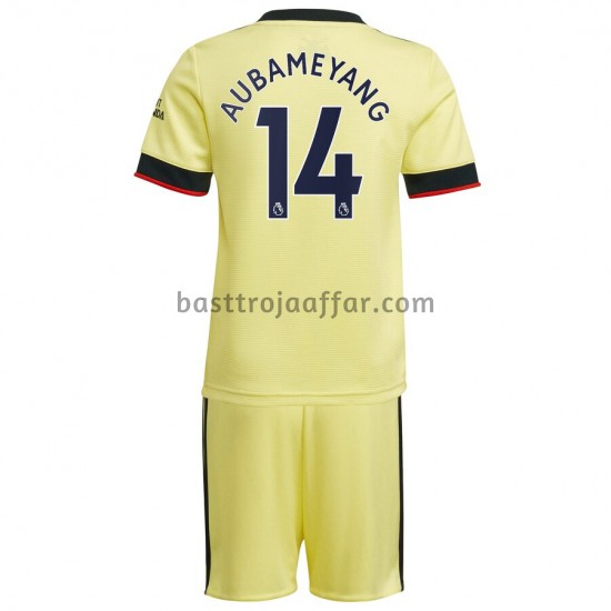 Arsenal Pierre-Emerick Aubameyang 14 Barn Borta Fotbollströja 2021-2022 Kortärmad