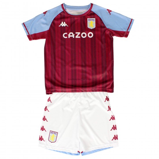 Aston Villa Barn Hemma Fotbollströja 2021-2022 Kortärmad
