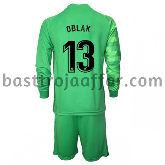 Atlético Madrid Målvakt Jan Oblak 13 Barn Tredje Fotbollströja 2021-2022 Långärmad