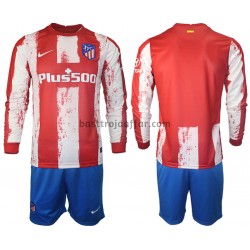 Atlético Madrid Barn Hemma Fotbollströja 2021-2022 Långärmad Atlético Madrid Barn Hemma Fotbollströja 2021-2022 Långärmad