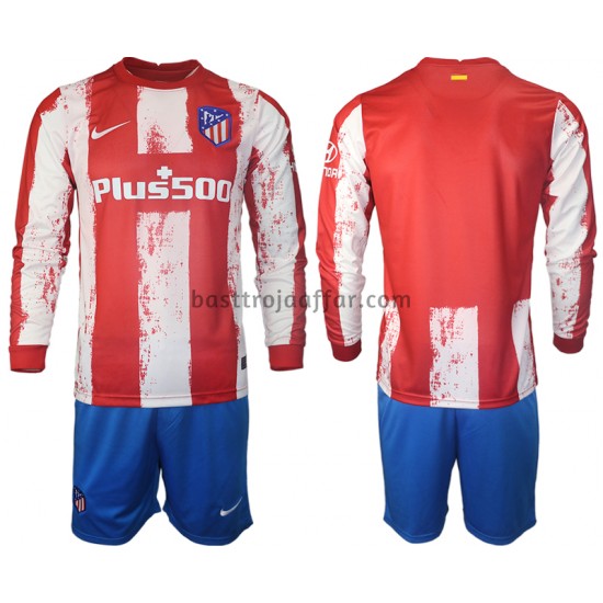 Atlético Madrid Barn Hemma Fotbollströja 2021-2022 Långärmad