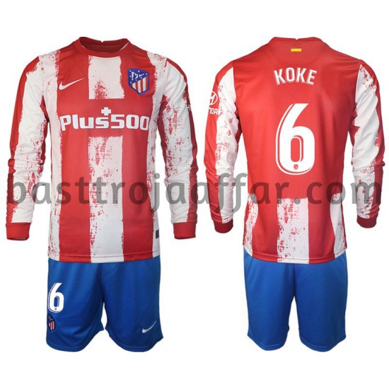 Atlético Madrid Koke 6 Barn Hemma Fotbollströja 2021-2022 Långärmad