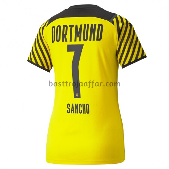 Borussia Dortmund Jadon Sancho 7 Dam Hemma Fotbollströja 2021-2022 Kortärmad