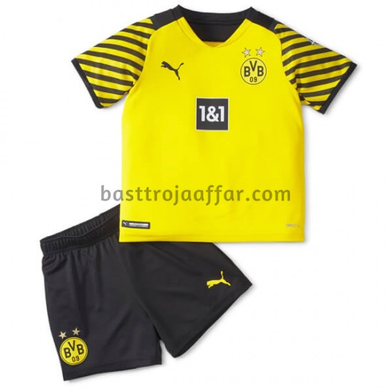 Borussia Dortmund Barn Hemma Fotbollströja 2021-2022 Kortärmad