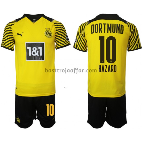 Borussia Dortmund Thorgan Hazard 10 Barn Hemma Fotbollströja 2021-2022 Kortärmad