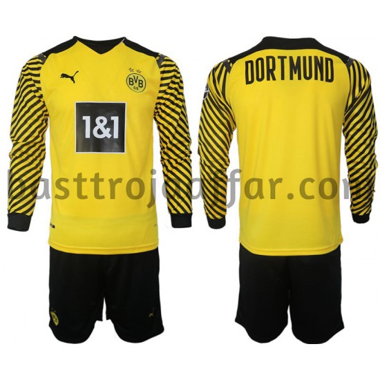 Borussia Dortmund Barn Hemma Fotbollströja 2021-2022 Långärmad