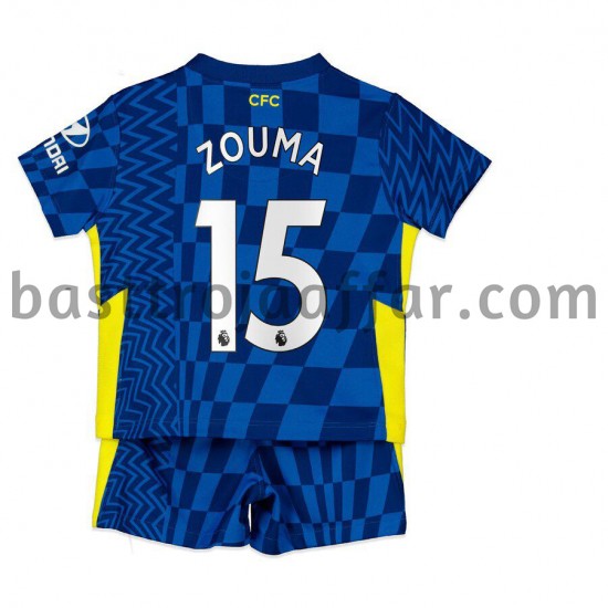 Chelsea Kurt Zouma 15 Barn Hemma Fotbollströja 2021-2022 Kortärmad