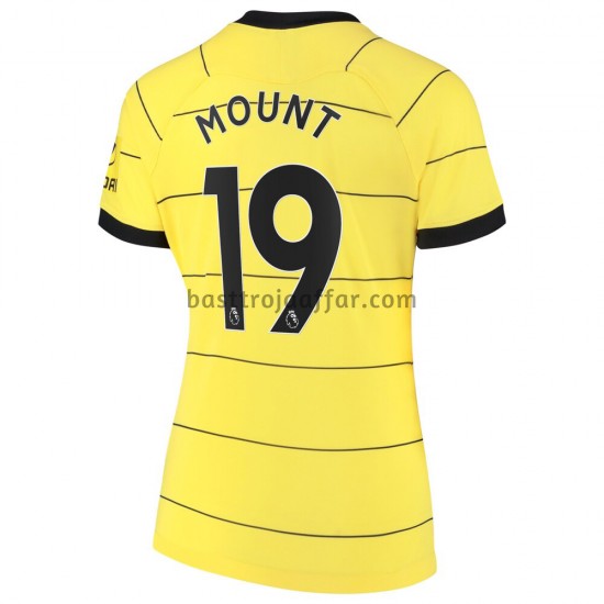 Chelsea Mason Mount 19 Dam Borta Fotbollströja 2021-2022 Kortärmad