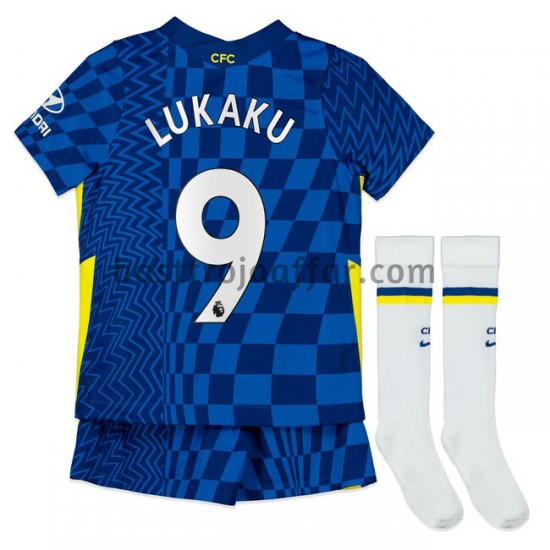 Chelsea Romelu Lukaku 9 Barn Hemma Fotbollströja 2021-2022 Kortärmad