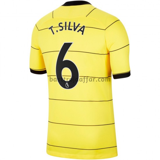 Chelsea Thiago Silva 6 Borta Fotbollströja 2021-2022 Kortärmad