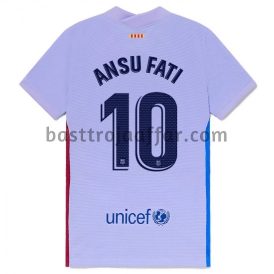 FC Barcelona Ansu Fati 10 Borta Fotbollströja 2021-2022 Kortärmad