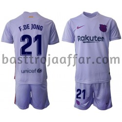 FC Barcelona Frenkie de Jong 21 Barn Borta Fotbollströja 2021-2022 Kortärmad
