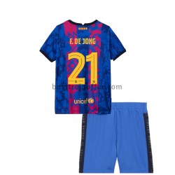 FC Barcelona Frenkie de Jong 21 Barn Tredje Fotbollströja 2021-2022 Kortärmad