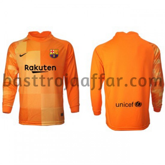FC Barcelona Målvakt Hemma Fotbollströja 2021-2022 Långärmad