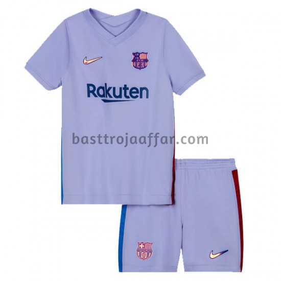 FC Barcelona Barn Borta Fotbollströja 2021-2022 Kortärmad